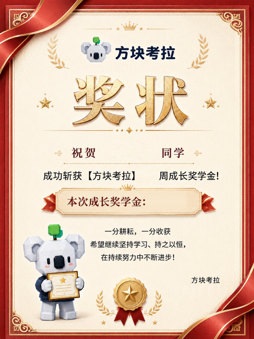 考拉奖状